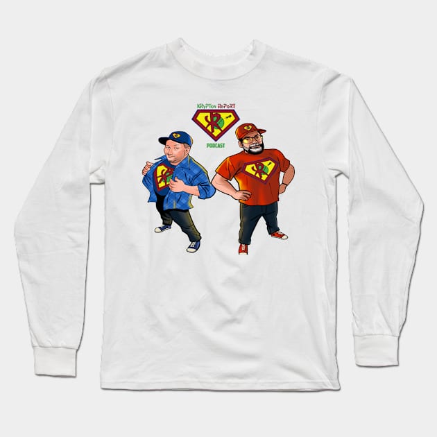 New Logo Transparent Long Sleeve T-Shirt by Krypton Report Podcast 